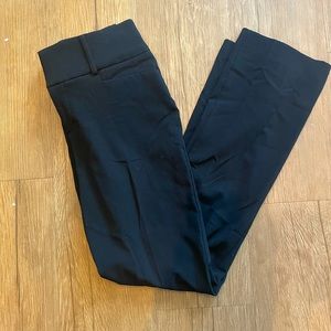 Black, straight leg trousers